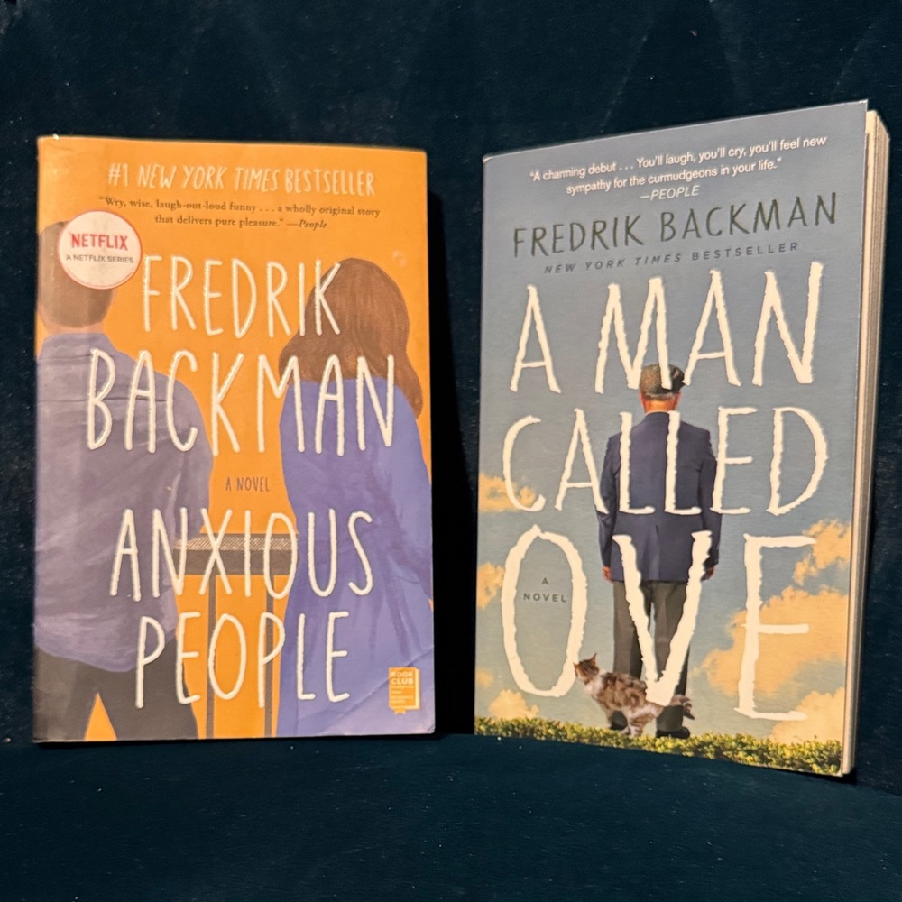 Fredrik Backman Book Set - Anxious People & A Man Called Ove - EUC paperback